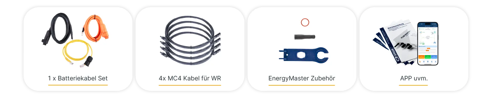 Lieferumfang Icons