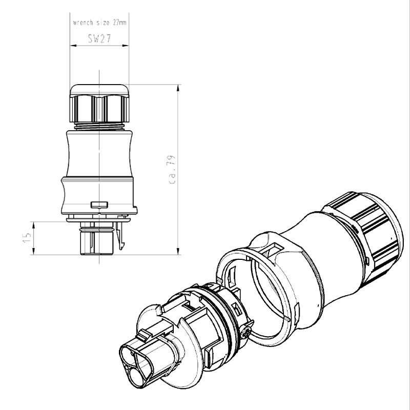 Wieland Stecker Gerade - PV-Stecker Wieland Stecker Gerade - PV-Stecker