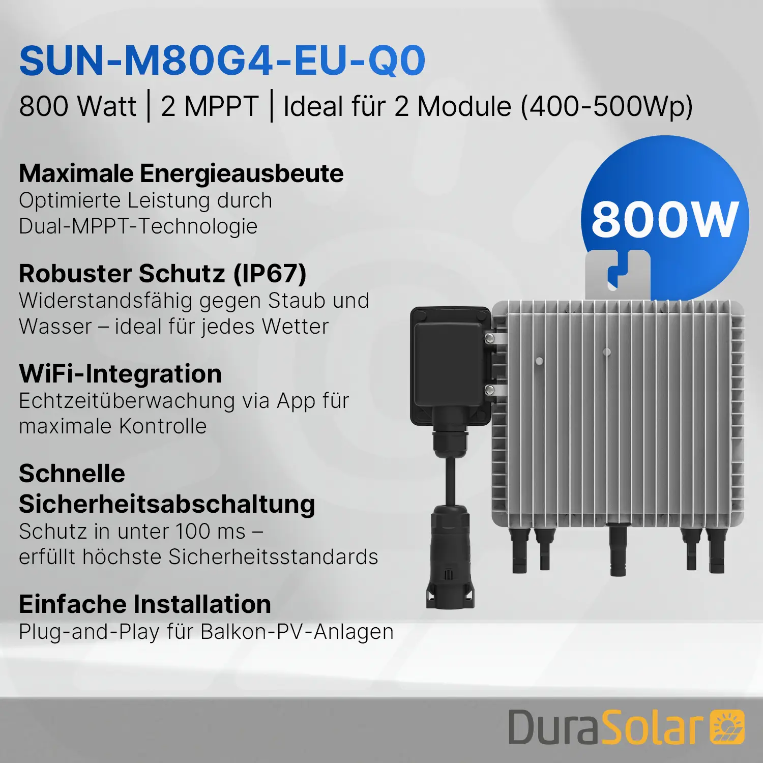 Deye SUN-M80G4-EU-Q0 - PV Mikro-Wechselrichter Deye SUN-M80G4-EU-Q0 - PV Mikro-Wechselrichter