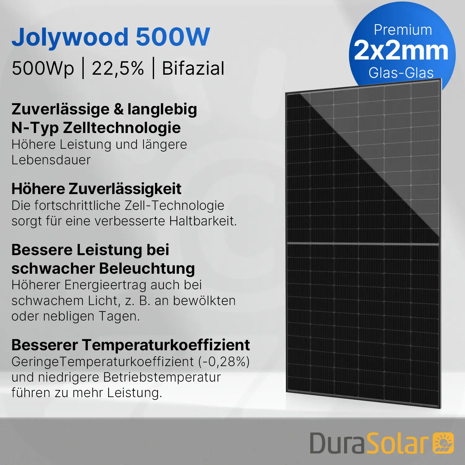 Jolywood JW-HD108N-R2-500W-FB - PV Modul  Jolywood JW-HD108N-R2-500W-FB - PV Modul