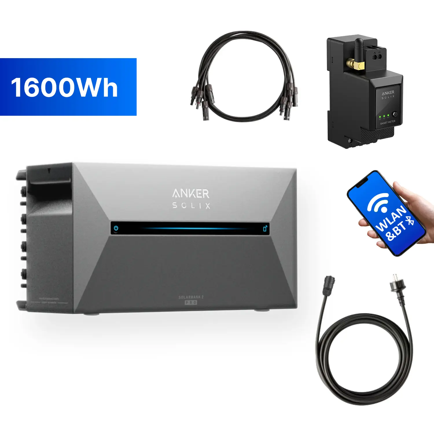 Anker SOLIX Solarbank 2 - E1600 Pro Set - Balkonkraftwerk-Speicher