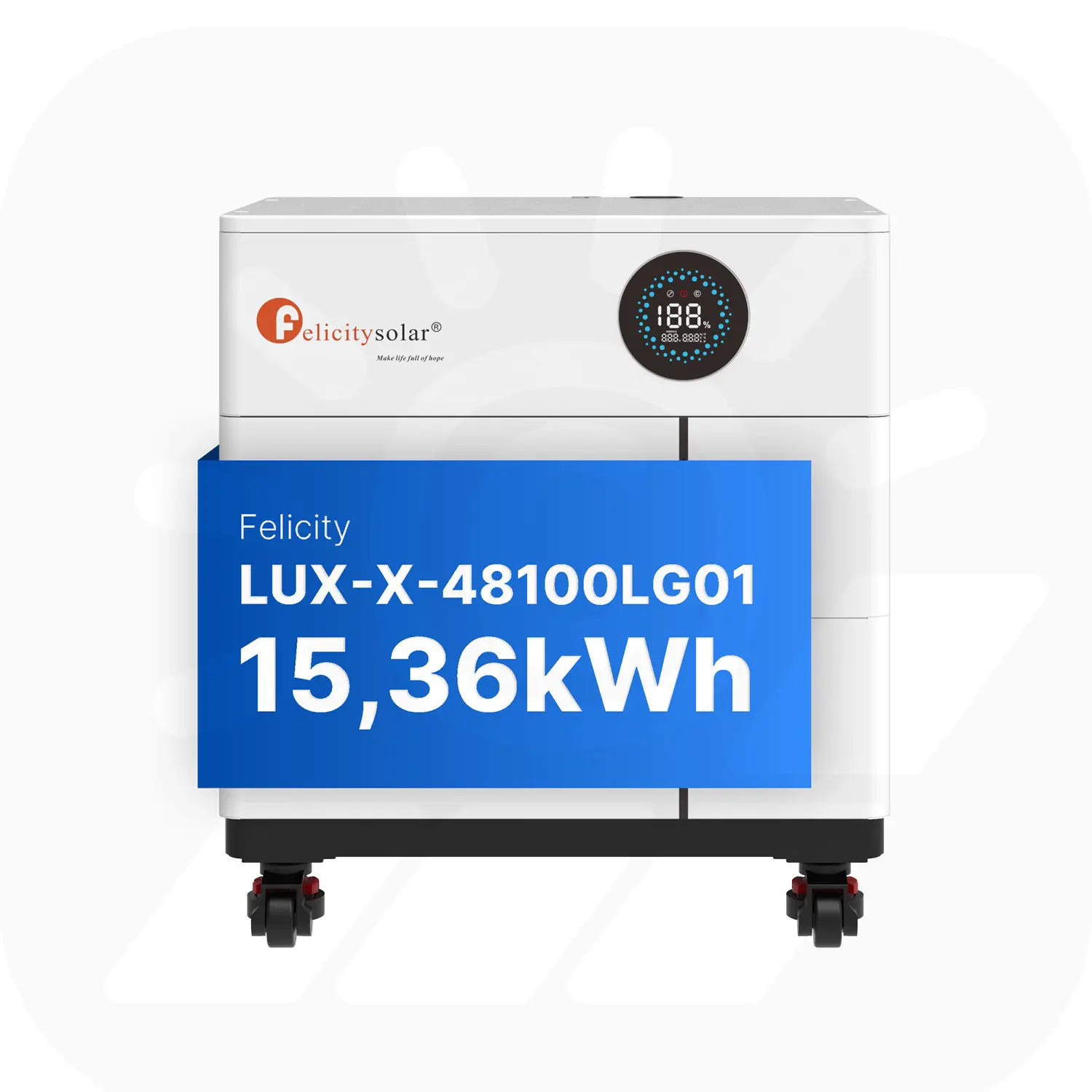 Felicity 15,36kWh PV-Speicher - LUX-X-48100LCG01 - Erweiterbare 48/51,2V LiFePO4 Batterie für Solaranlagen Akku-Kapazität: 15,36kWh Felicity 15,36kWh PV-Speicher - LUX-X-48100LCG01 - Erweiterbare 48/51,2V LiFePO4 Batterie für Solaranlagen Akku-Kapazität: 15,36kWh