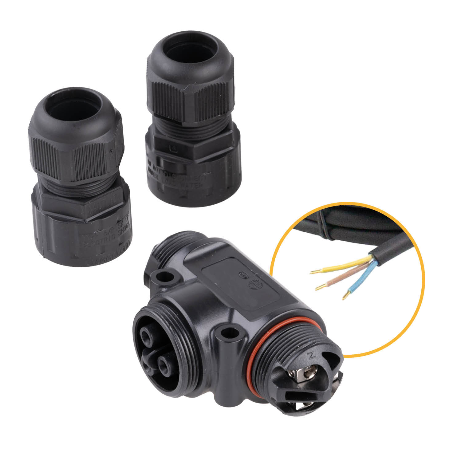 APSystems T-Verbinder 3P (Litzen) - AC-Stecker