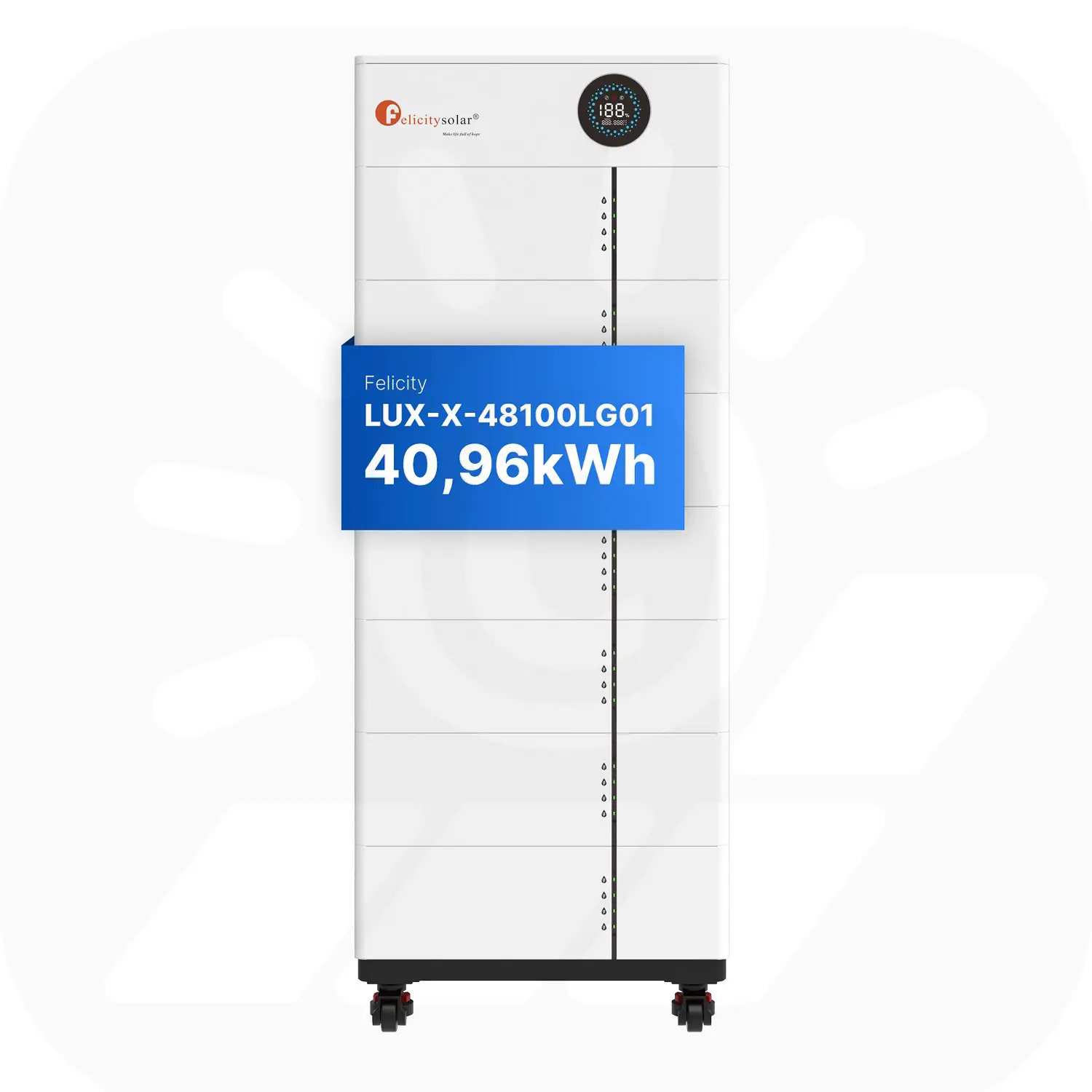 Felicity 40,96kWh PV-Speicher - LUX-X-48100LCG01 - Erweiterbare 48/51,2V LiFePO4 Batterie für Solaranlagen