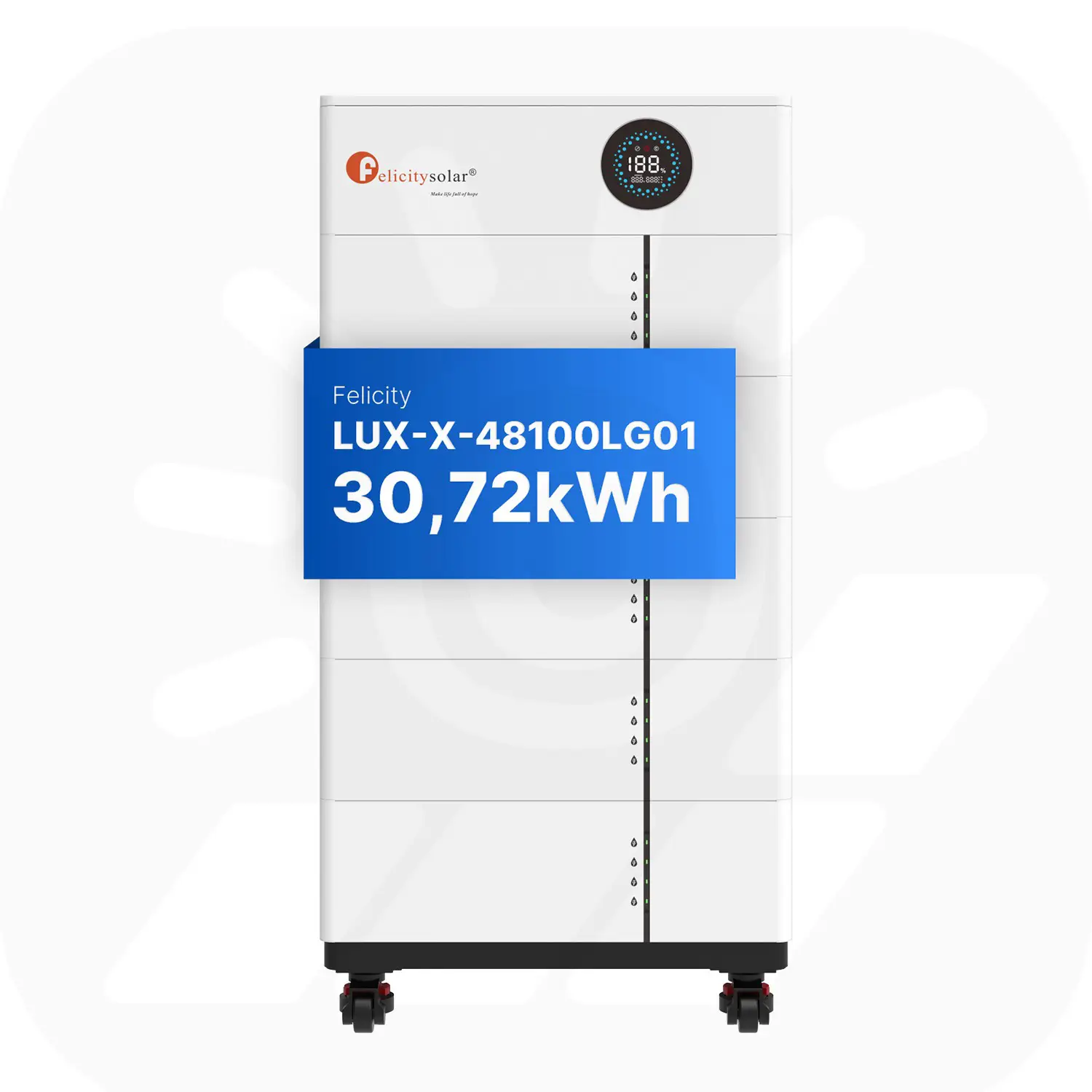 Felicity 30,72kWh PV-Speicher - LUX-X-48100LCG01 - Erweiterbare 48/51,2V LiFePO4 Batterie für Solaranlagen