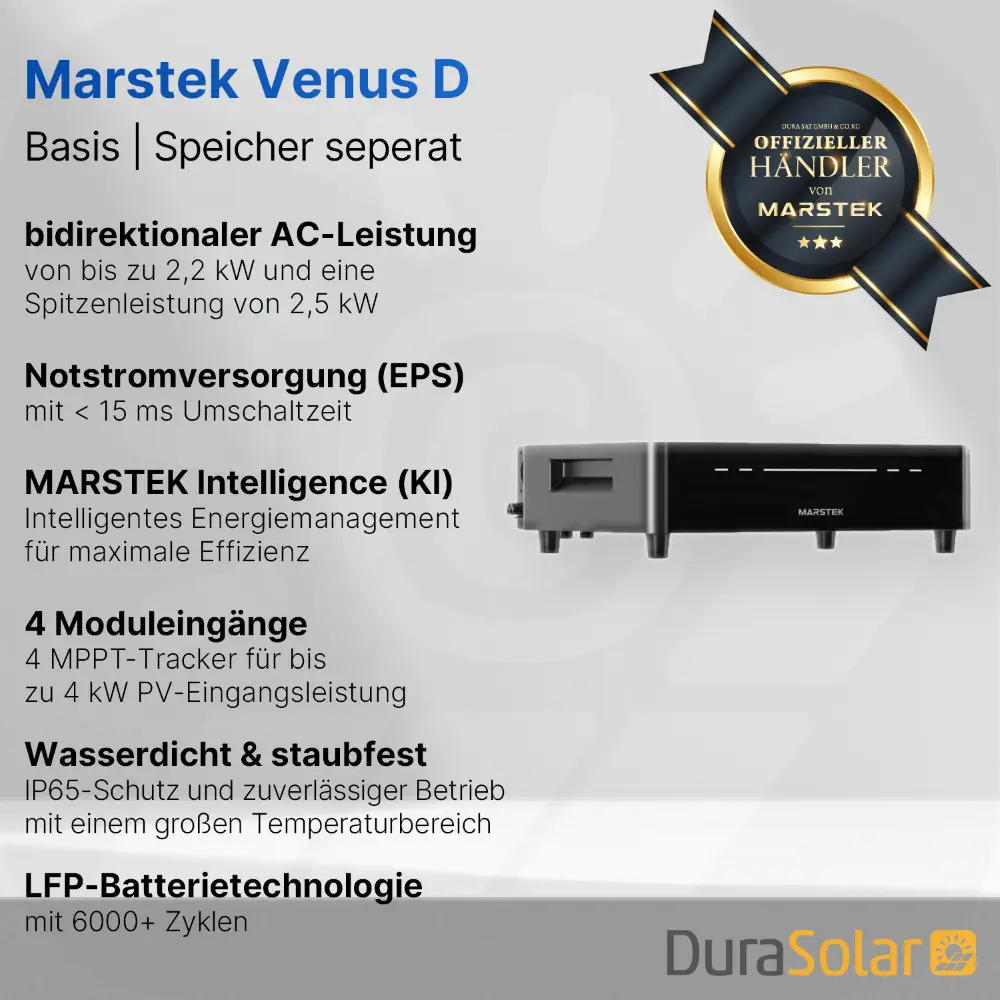 Marstek Venus D (Basismodul) - Balkonkraftwerk-Speicher