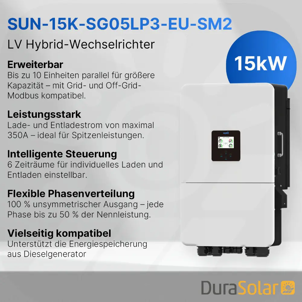 SUN-15K-SG05LP3-EU-SM2 |dreiphasig | Hybrid Wechselrichter | LV  SUN-15K-SG05LP3-EU-SM2 |dreiphasig | Hybrid Wechselrichter | LV