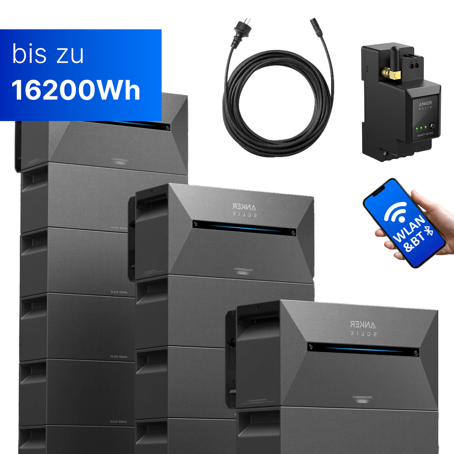 Anker SOLIX Solarbank 3 ink. SmartMeter & Erweiterungsspeicher - E2700 Pro - Balkonkraftwerkspeicher Anker SOLIX Solarbank 3 ink. SmartMeter & Erweiterungsspeicher - E2700 Pro - Balkonkraftwerkspeicher
