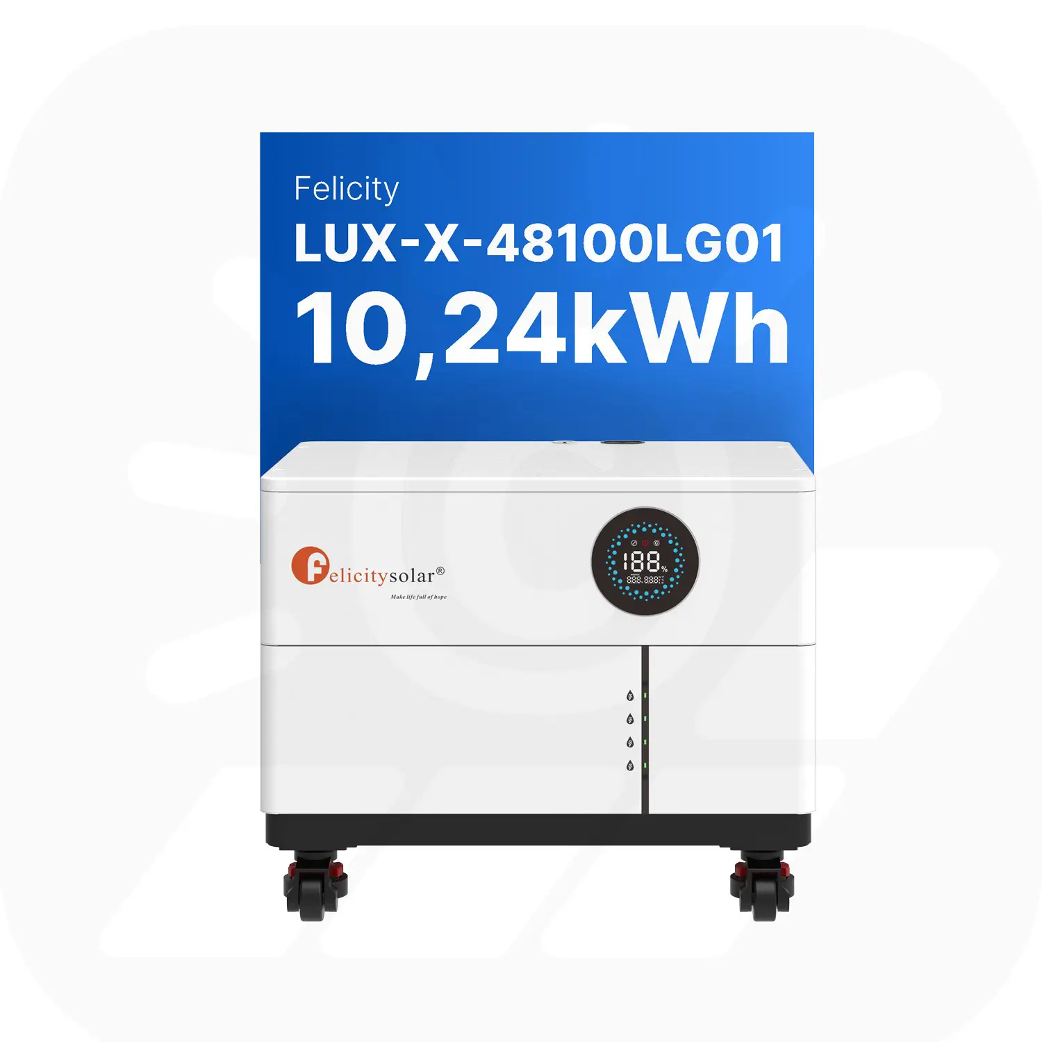 Felicity 10,24kWh PV-Speicher - LUX-X-48100LCG01 - Erweiterbare 48/51,2V LiFePO4 Batterie für Solaranlagen