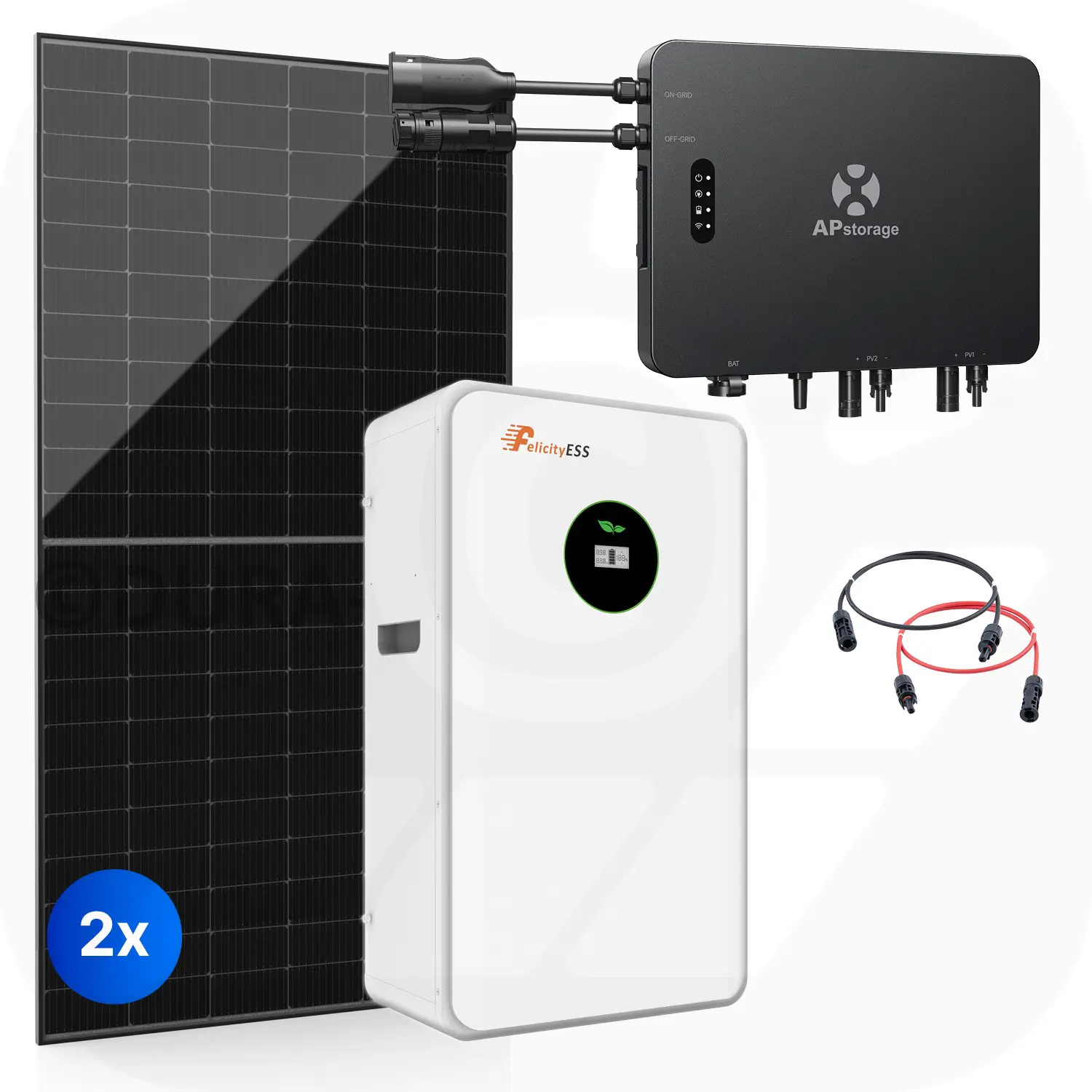 Apsystems EZHI 5,12kWh - Balkonkraftwerk-Speicher-Set 